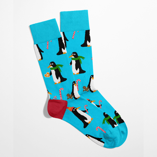 Banana Socks | גרבי כותנה בהדפס פינגווינים - Tefen Medical