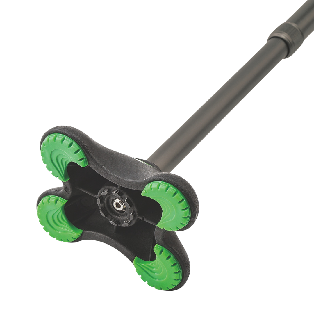 מקל הליכה עם ידית דרבי - דגם אופסט ירוק