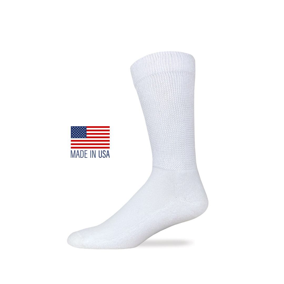 גרביים אידיאליות לסכרת - דגם אורלנדו לבן