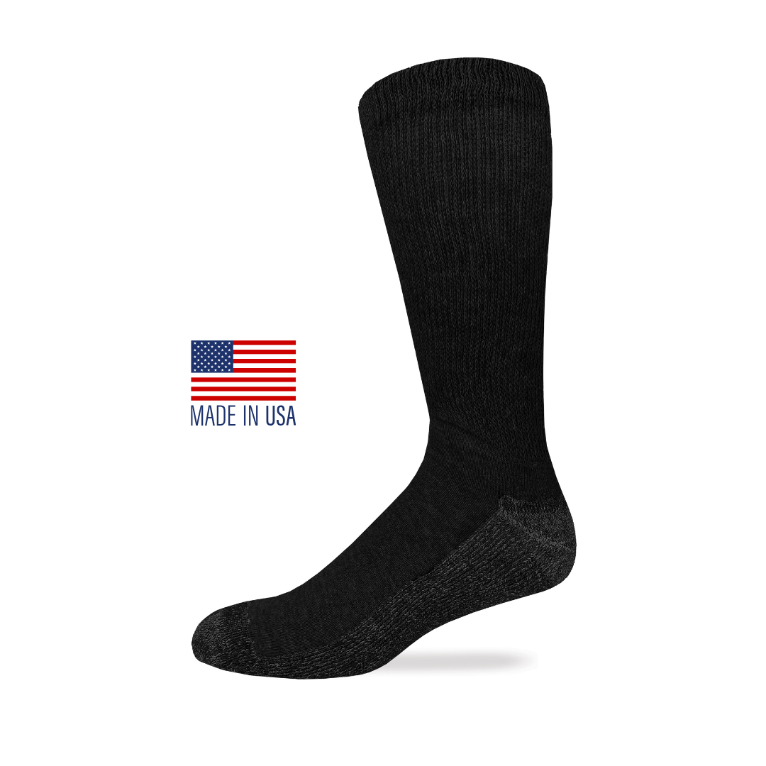 גרבי כותנה אידיאליות לסכרת - דגם ניו יורק שחור