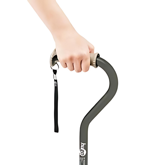 מקל הליכה עם ידית דרבי - דגם אופסט שחור