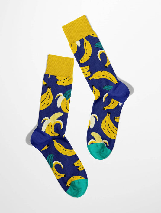 Banana Socks | גרבי כותנה בהדפס דגם גו בננה - Tefen Medical