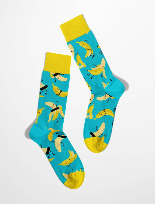 Banana Socks | גרבי כותנה בהדפס דגם וואנה בננה - Tefen Medical