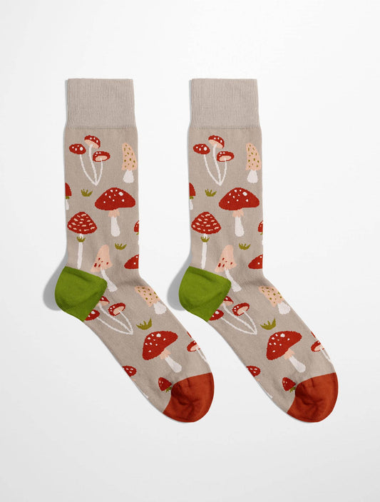 Banana Socks | גרבי כותנה בהדפס פטריות - Tefen Medical