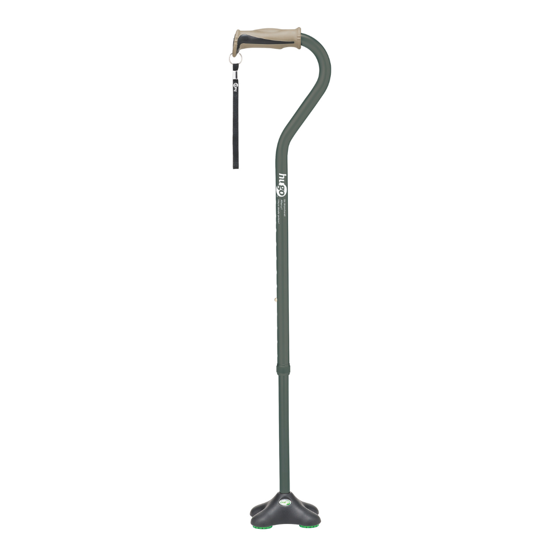 מקל הליכה עם ידית דרבי - דגם אופסט ירוק