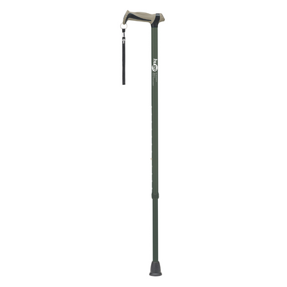 מקל הליכה עם ידית דרבי - ירוק
