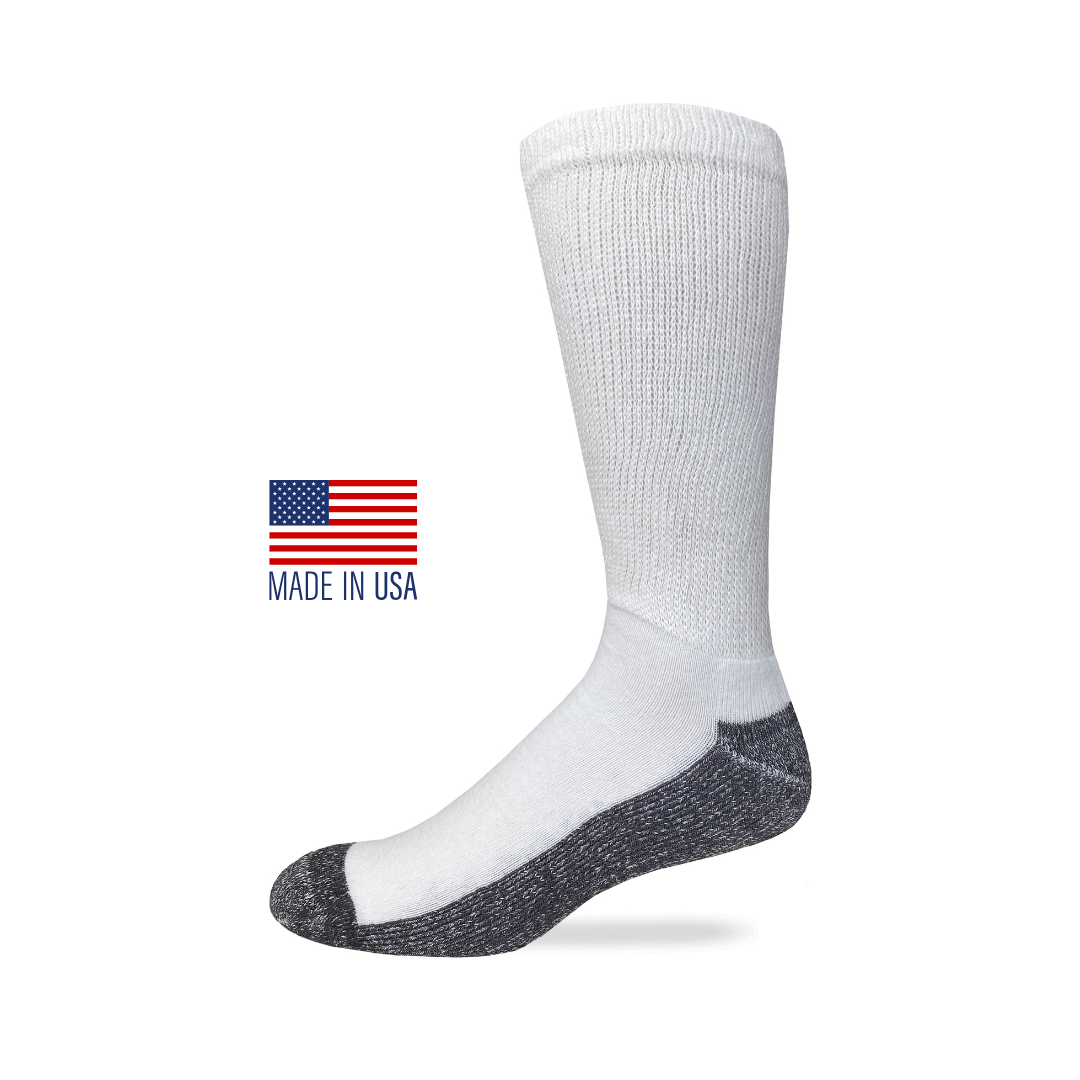 גרבי כותנה אידיאליות לסכרת - דגם ניו יורק לבן