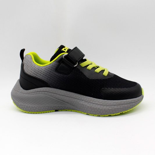 נעלי ספורט לילדים ונוער דגם סטון - שחור ליים