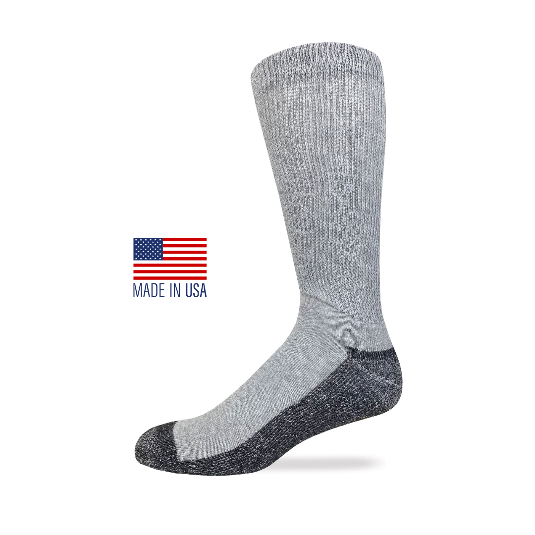 גרבי כותנה אידיאליות לסכרת - דגם ניו יורק אפור