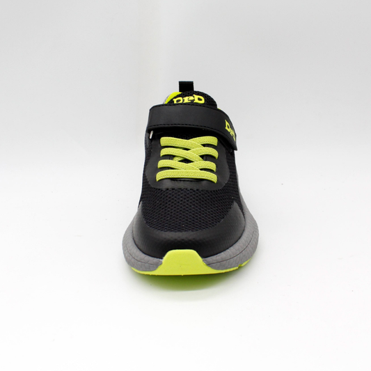 נעלי ספורט לילדים ונוער דגם סטון - שחור ליים
