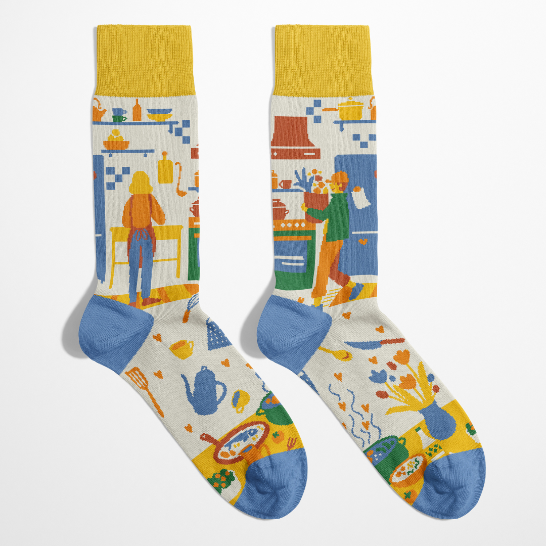 Banana Socks | גרבי כותנה בהדפס פודי פאן