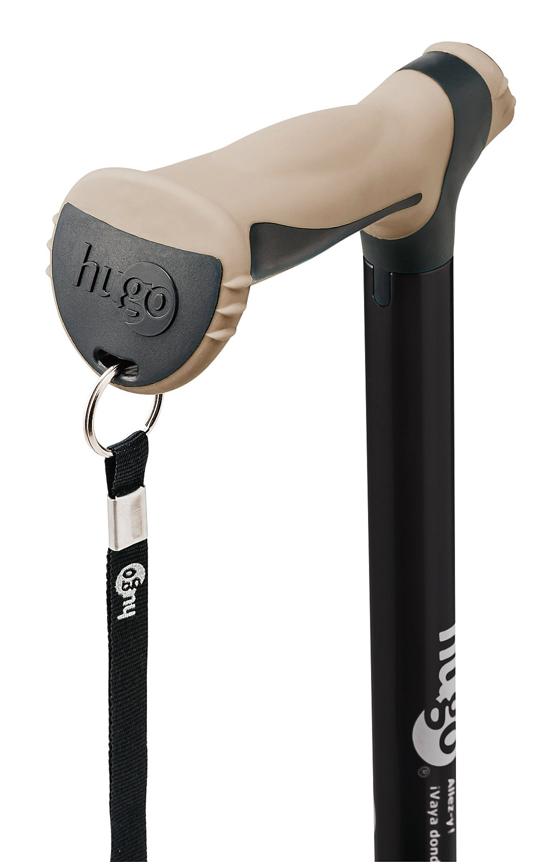 מקל הליכה עם ידית דרבי - שחור