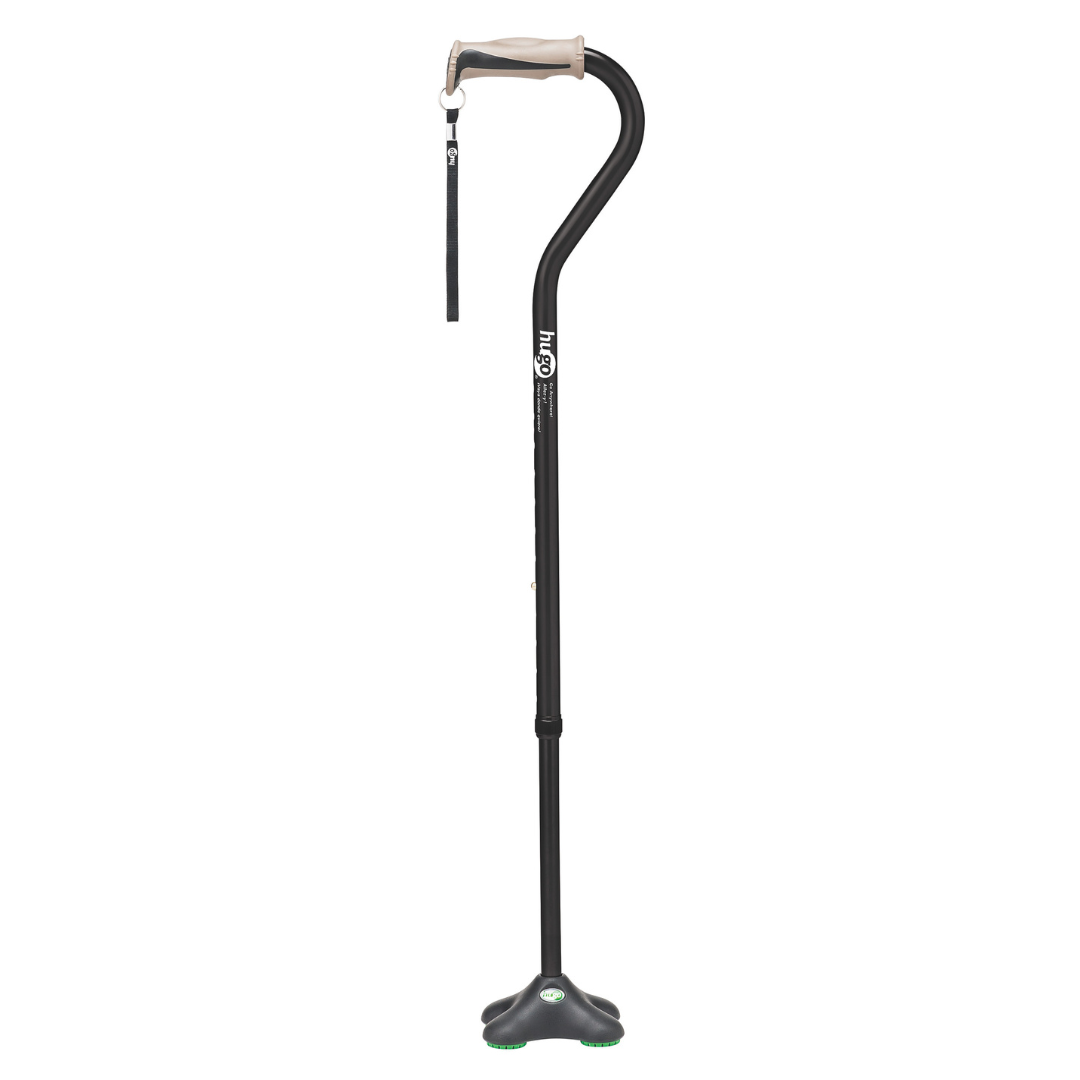 מקל הליכה עם ידית דרבי - דגם אופסט שחור