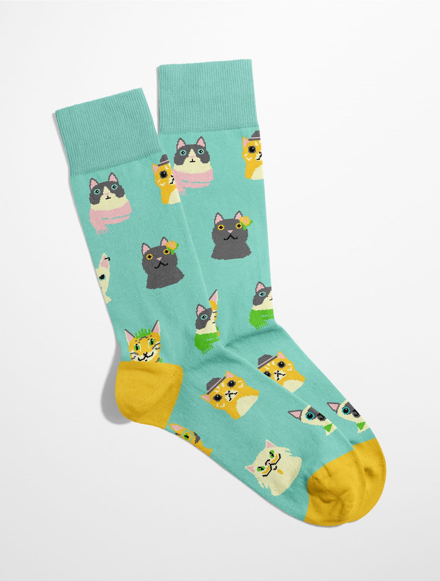 Banana Socks | גרבי כותנה בהדפס דגם קט לאב