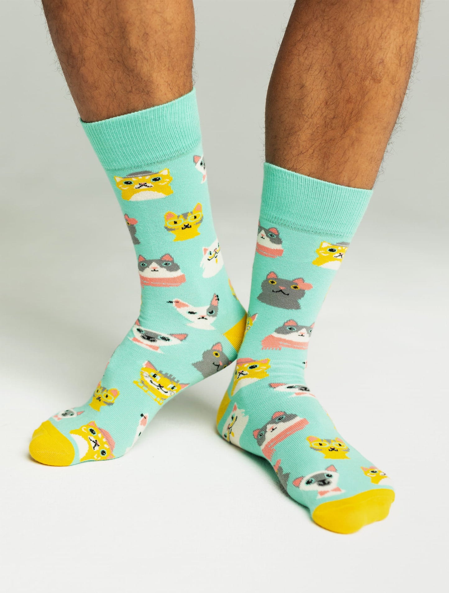 Banana Socks | גרבי כותנה בהדפס דגם קט לאב