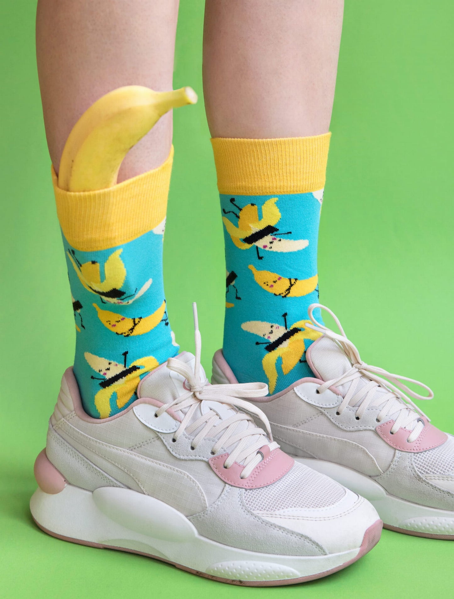 Banana Socks | גרבי כותנה בהדפס דגם וואנה בננה