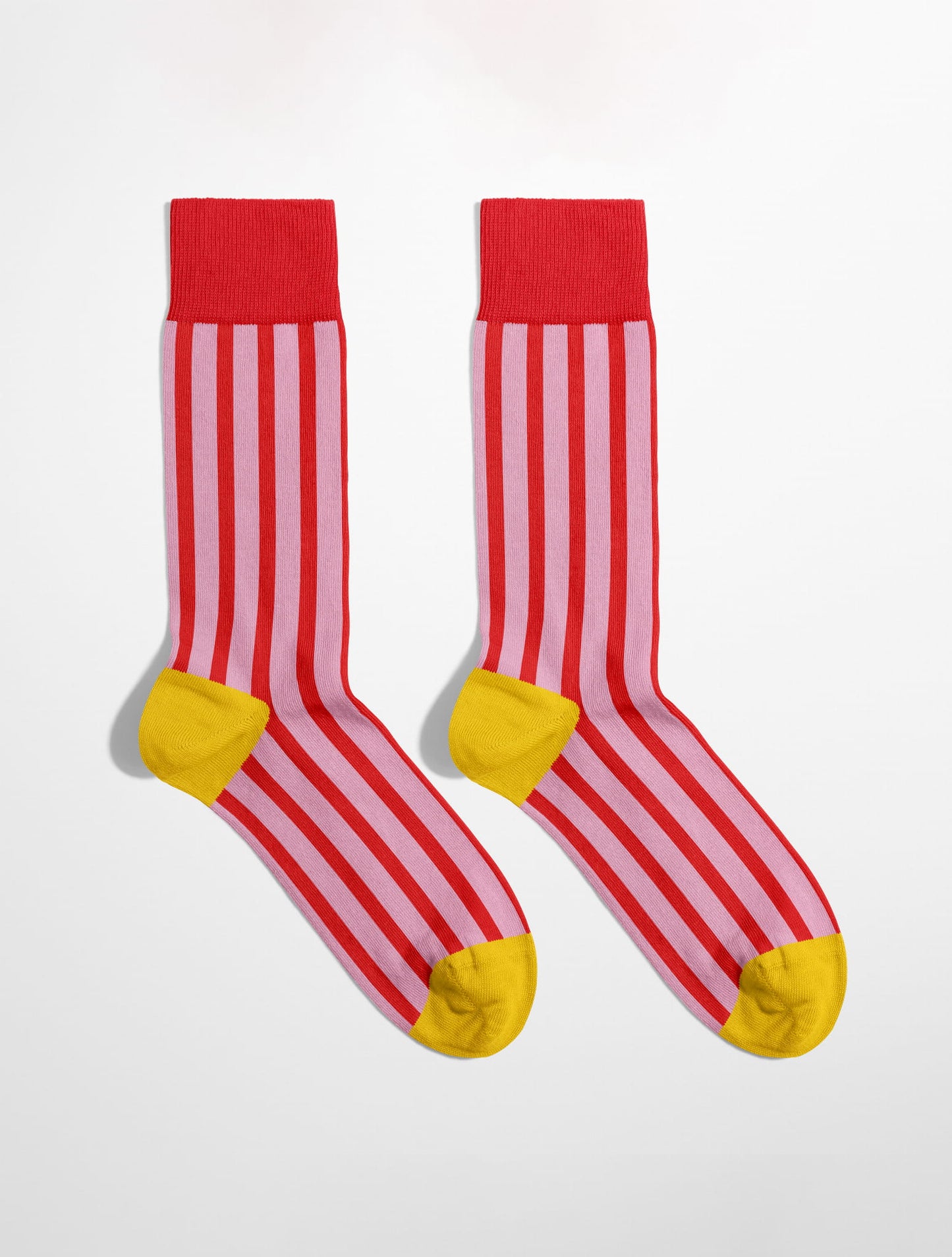 Banana Socks | גרבי כותנה בהדפס פסים ורודים