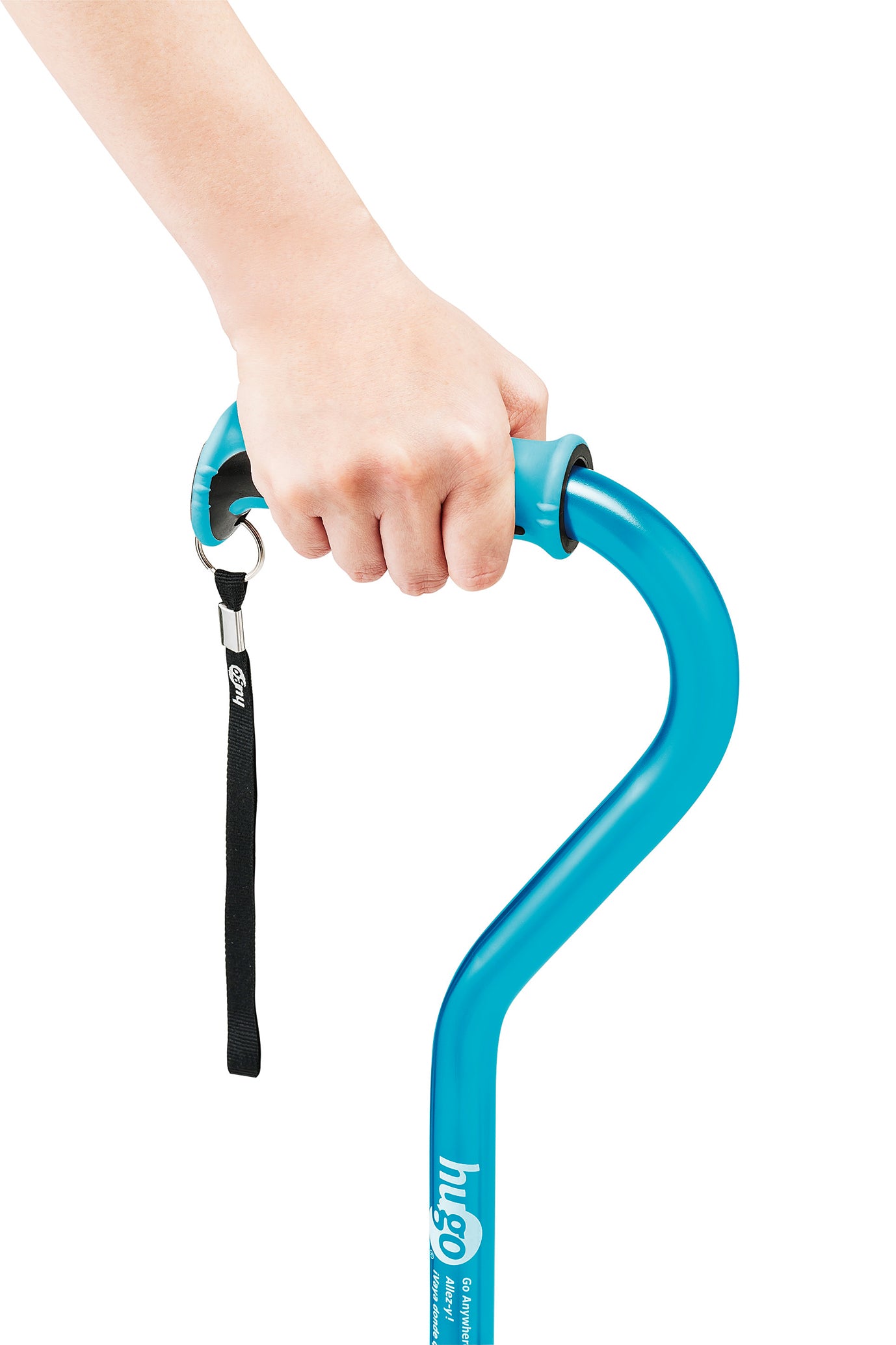 מקל הליכה עם ידית דרבי - דגם אופסט כחול